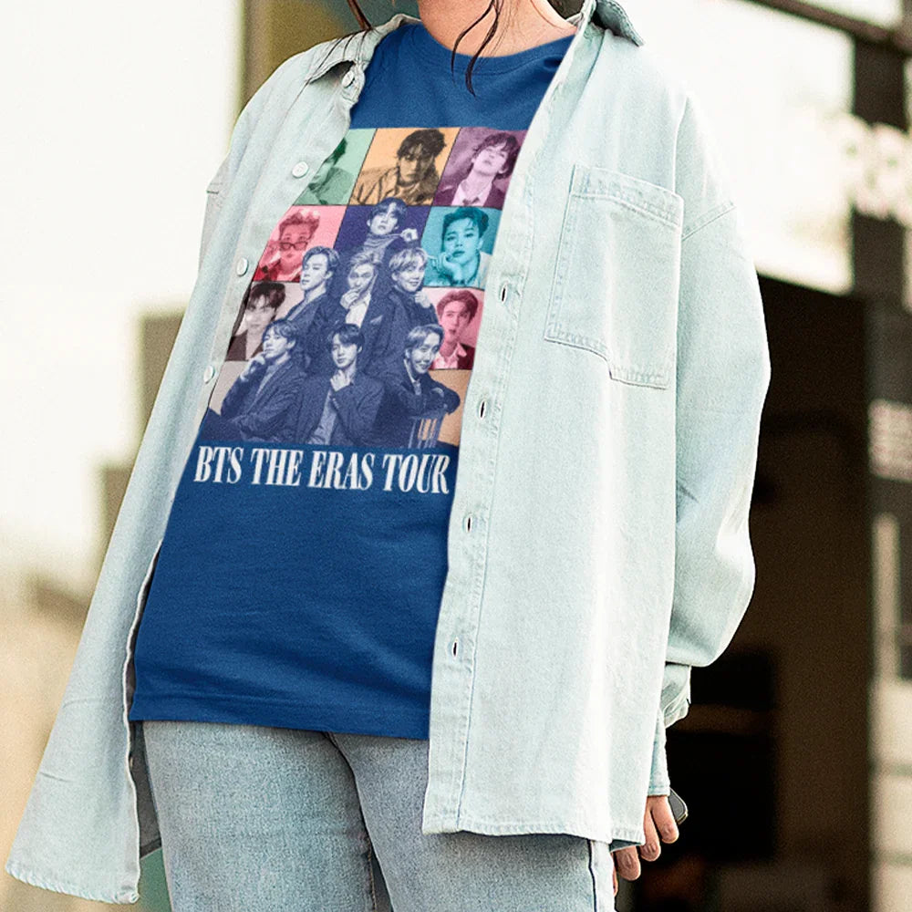 Camiseta Básica BTS The Eras Tour-AZUL MARINHO
