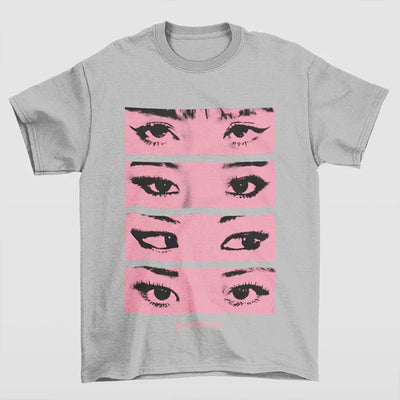Camiseta Básica Eyes Collab Blackpink-CINZA