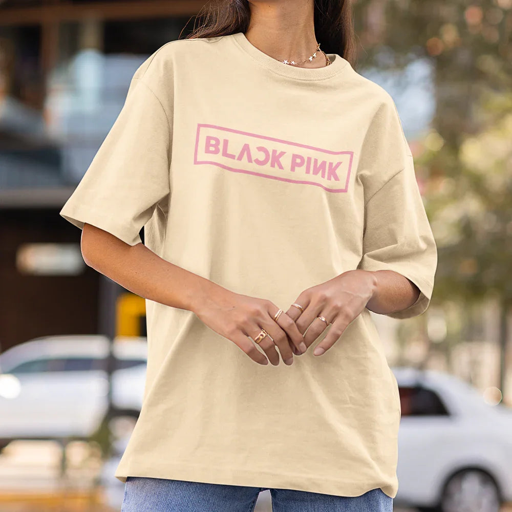 Camiseta Básica Merch Graphic 1 BlackPink-PEROLA