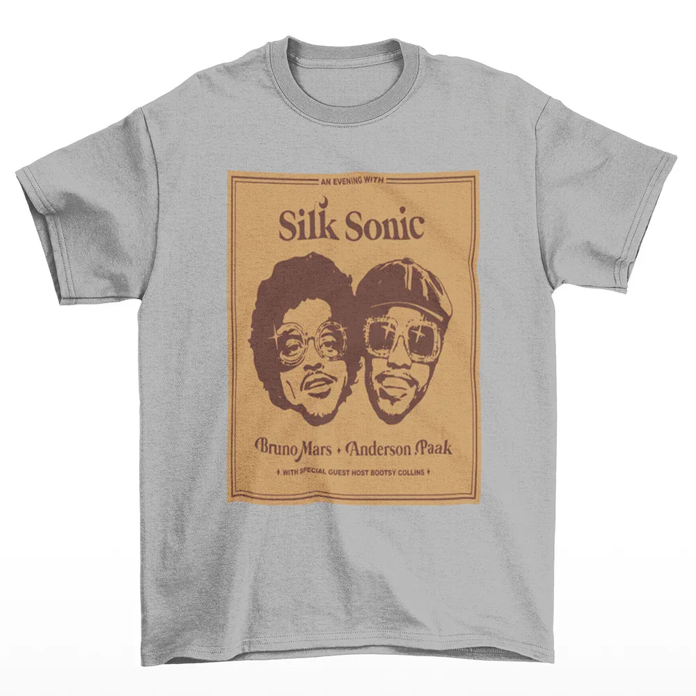 Camiseta Básica Bruno Mars Silk Sonic