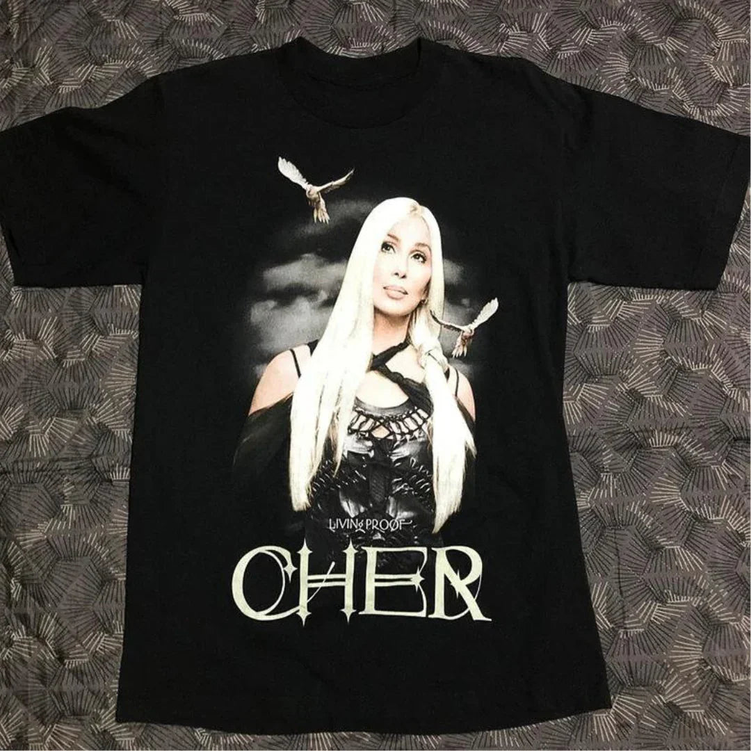 Camiseta Básica Cher Livin - Preto