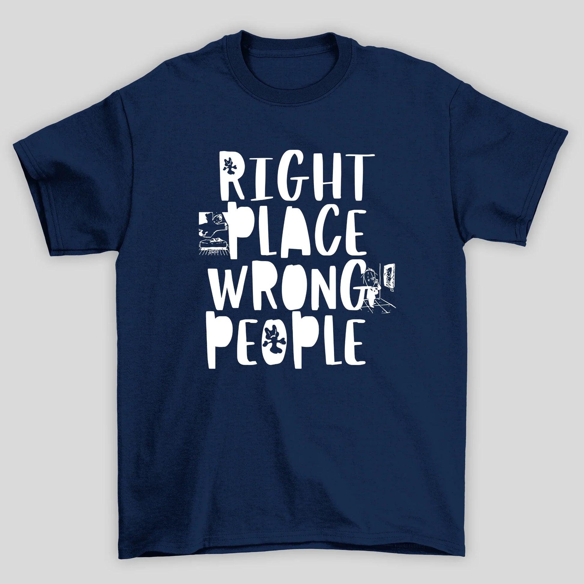 Camiseta Básica BTS Music RM- azul-marinho