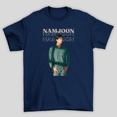 Camiseta Básica BTS Namjoon Photo - azul-marinho