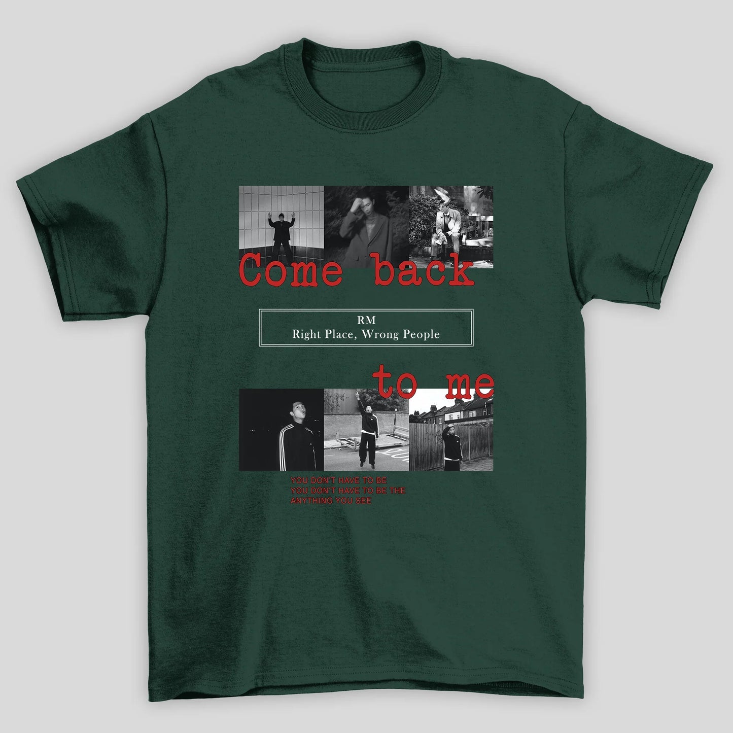 Camiseta Básica BTS RM Collab Music- VERDE