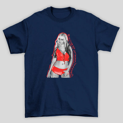 Camiseta Básica Christina Aguilera I Keep Quiet Azul Marinho
