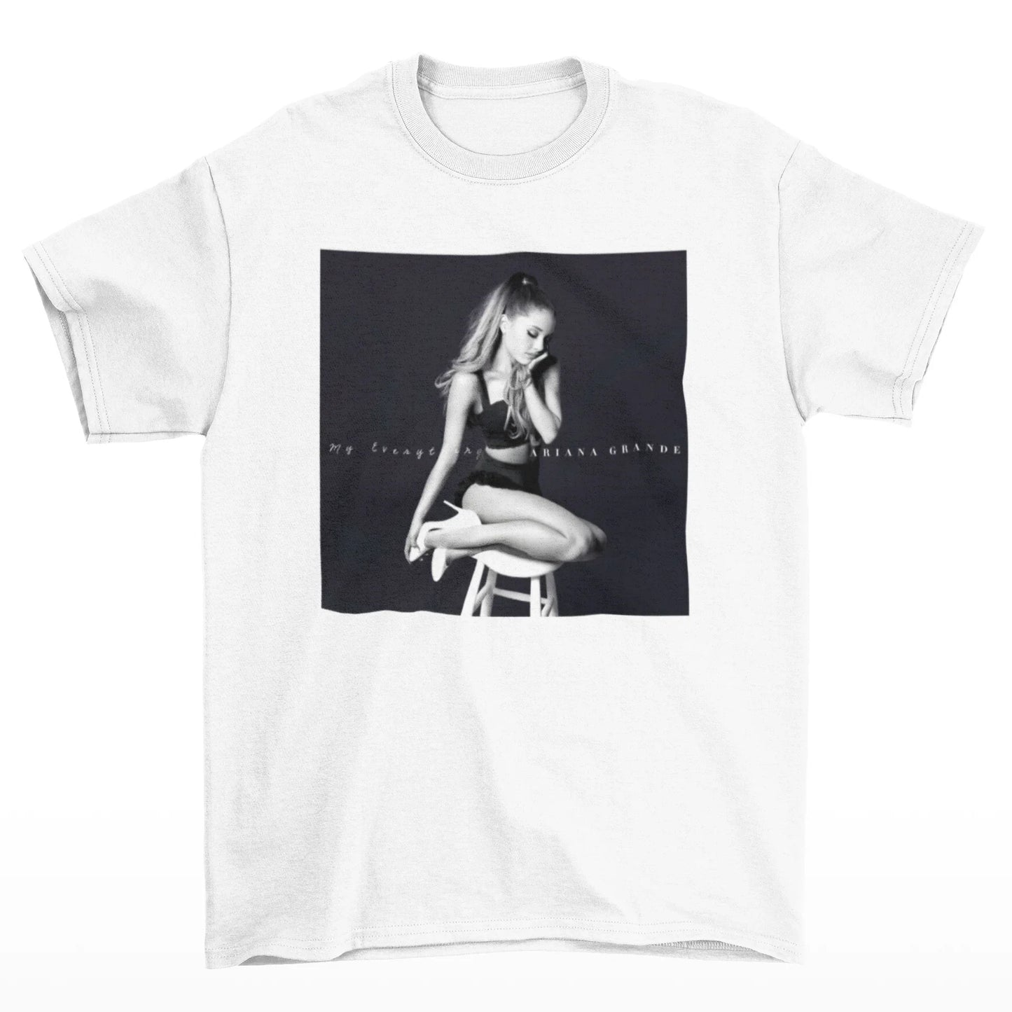 Camiseta Básica Ariana Grande My Everything - Branco