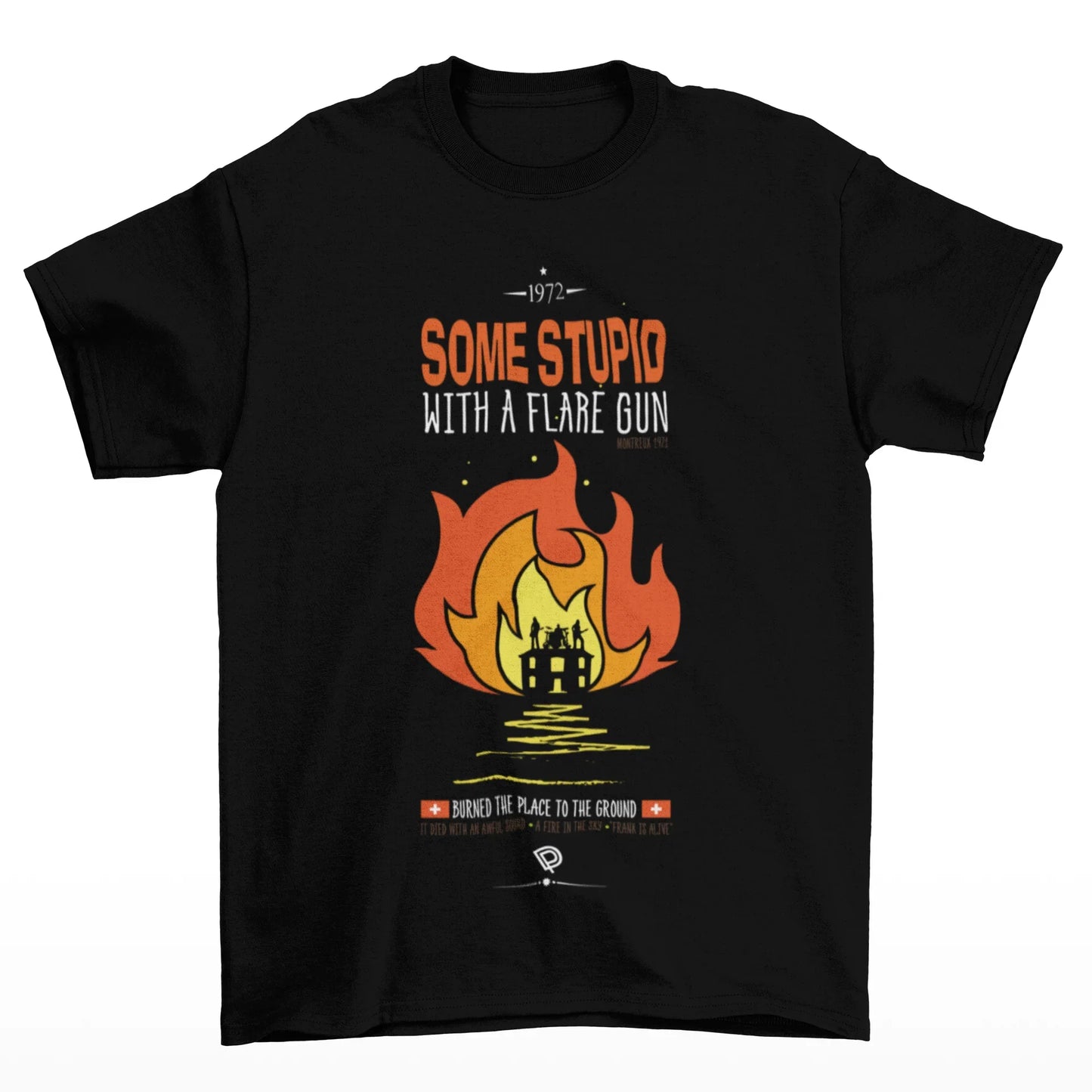 Camiseta Básica Deep Purple Some Stupid-PRETO
