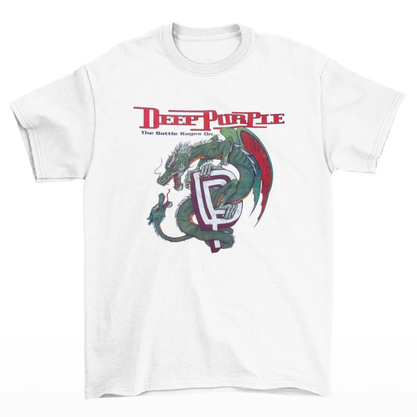 Camiseta Básica Deep Purple The Battle Rages On-BRANCO