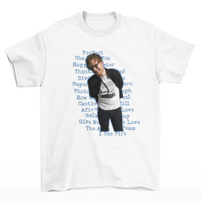 Camiseta Básica Ed Sheeran Musics Branco