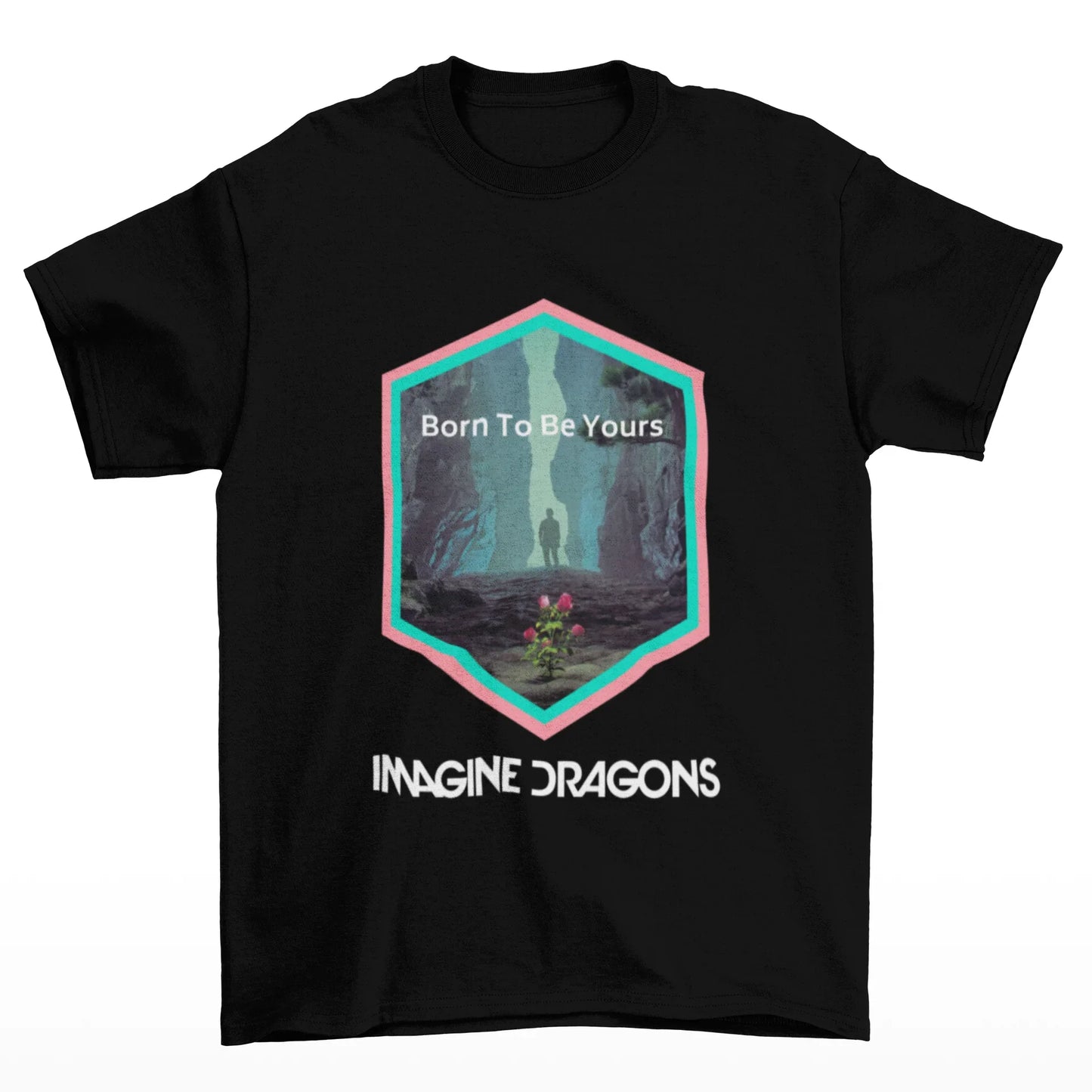Camiseta Básica Imagine Dragons Born To Be Yours-PRETO