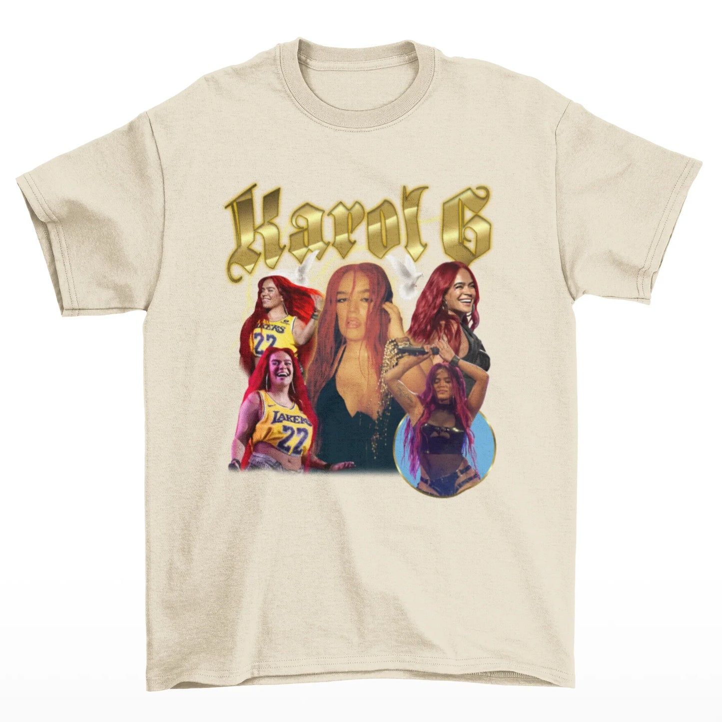 Camiseta Básica Karol G Photos Pérola