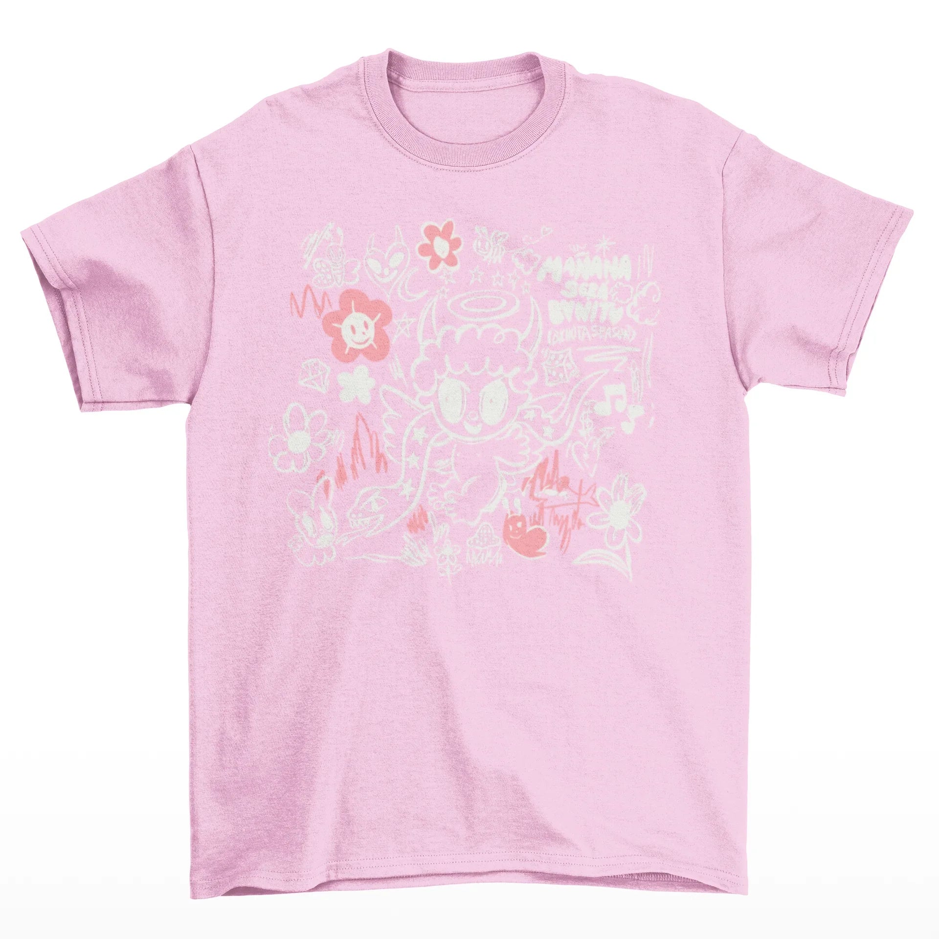 Camiseta Básica Karol G Show Your Love  Rosa Bebê