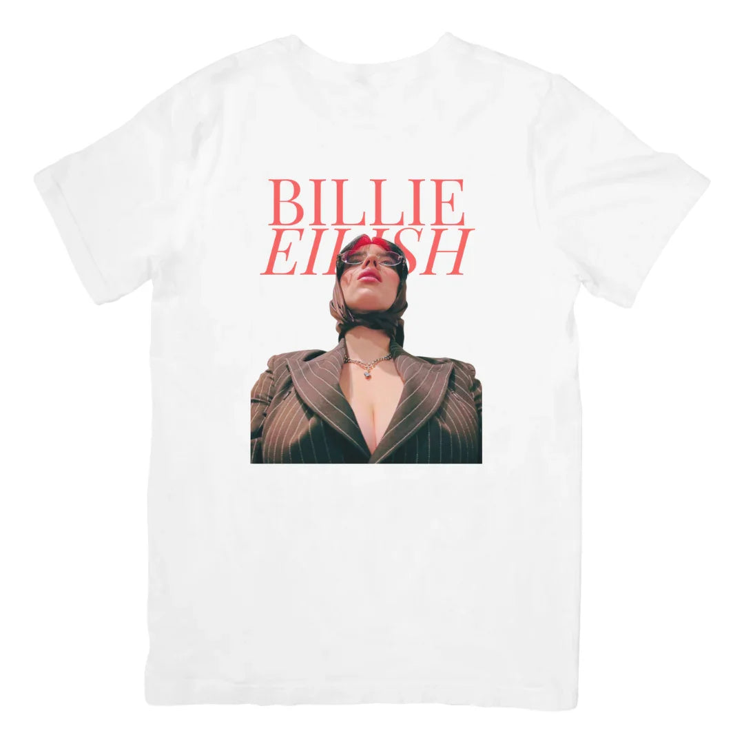 Camiseta Básica Billie Eilish Merch - Branco