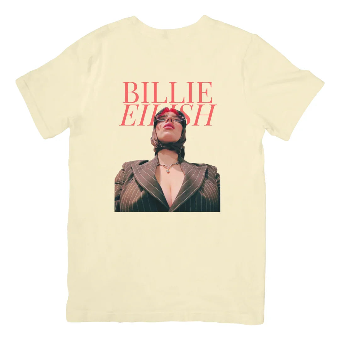 Camiseta Básica Billie Eilish Merch - Pérola