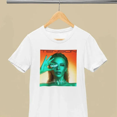 Camiseta Básica Kylie Minogue Tension - Branco
