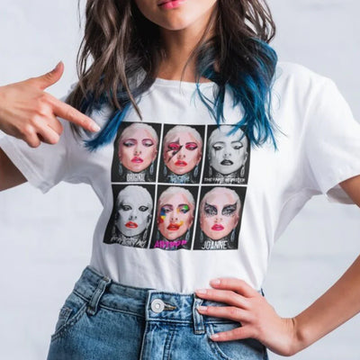 Camiseta Básica Lady Gaga Collab - Branco