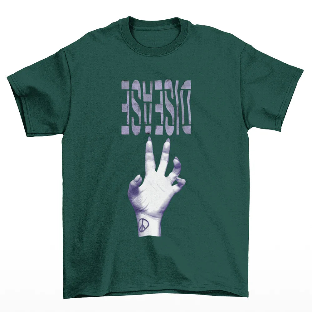 Camiseta Básica Lady Gaga Disead Music Verde