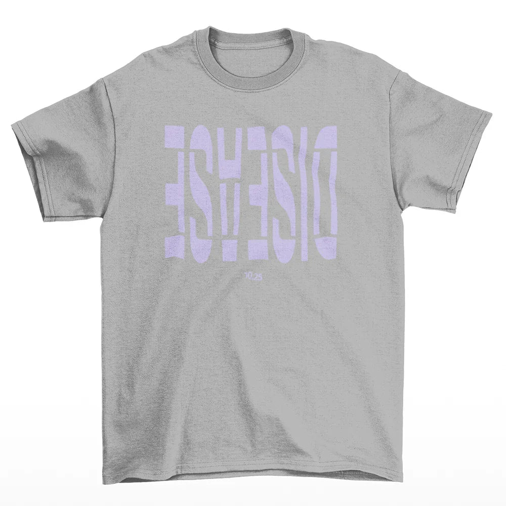 Camiseta Básica Lady Gaga Disease New Music Cinza