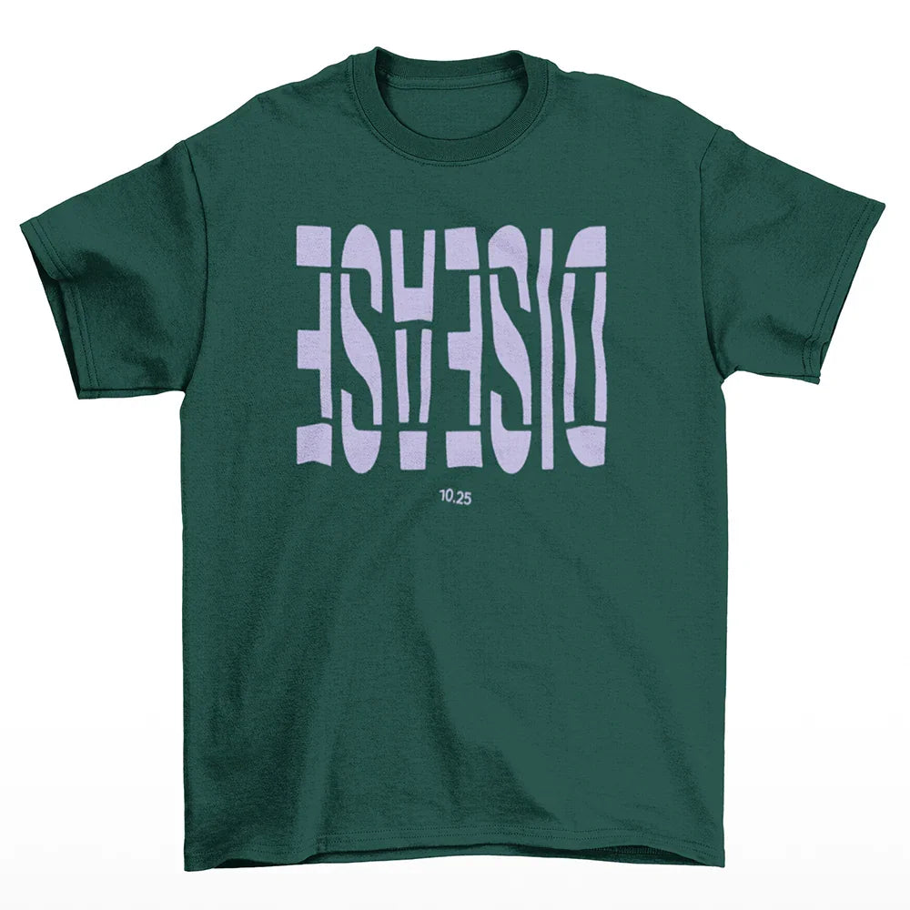 Camiseta Básica Lady Gaga Disease New Music Verde
