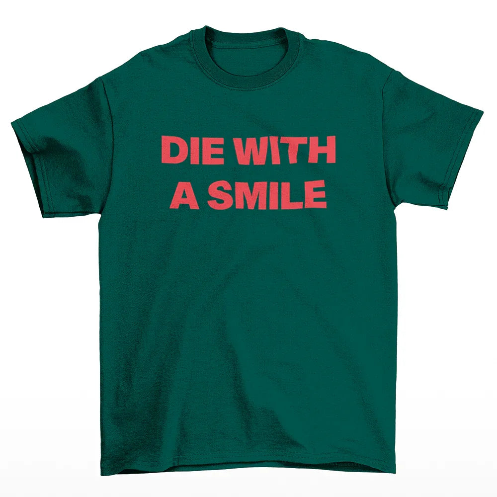 Camiseta Básica Lady Gaga Feat Bruno Mars Letter Verde