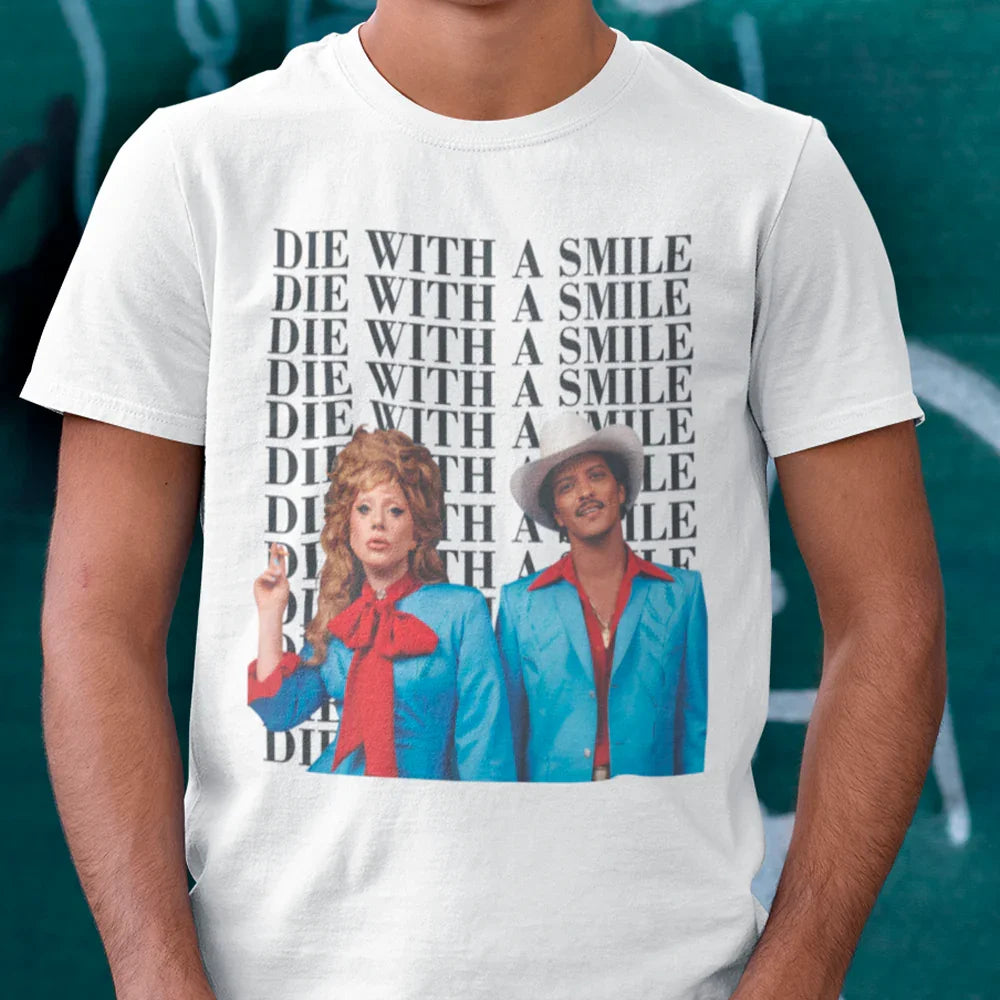 Camiseta Básica Lady Gaga Feat Bruno Mars New Song Branco