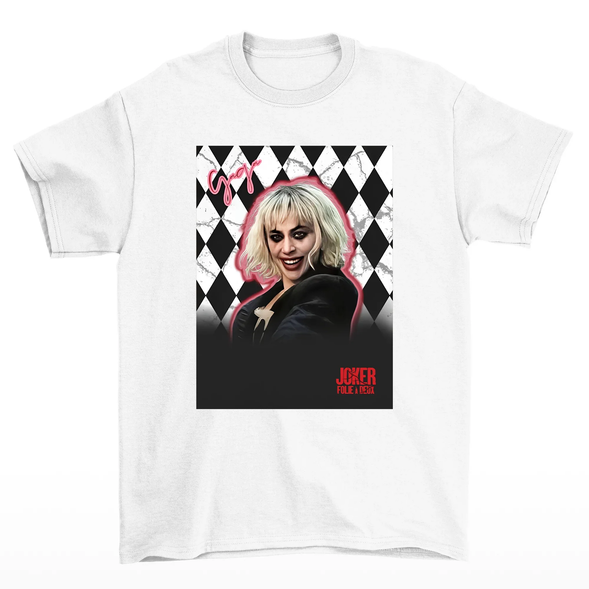 Camiseta Básica Lady Gaga Joker Branco