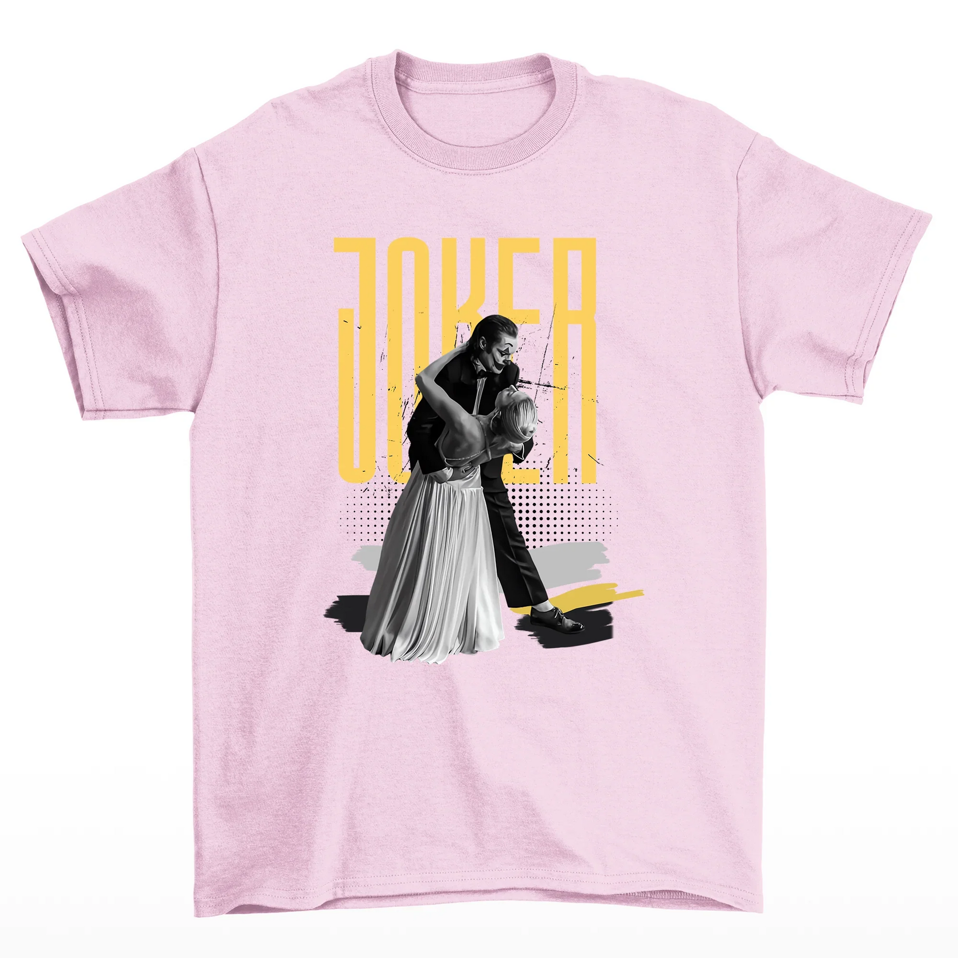 Camiseta Básica Lady Gaga Joker Dance Rosa Bebê