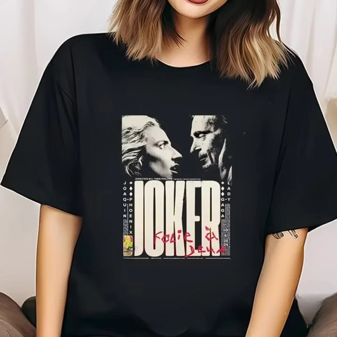 Camiseta Básica Lady Gaga Joker Folie A Deux - Preto