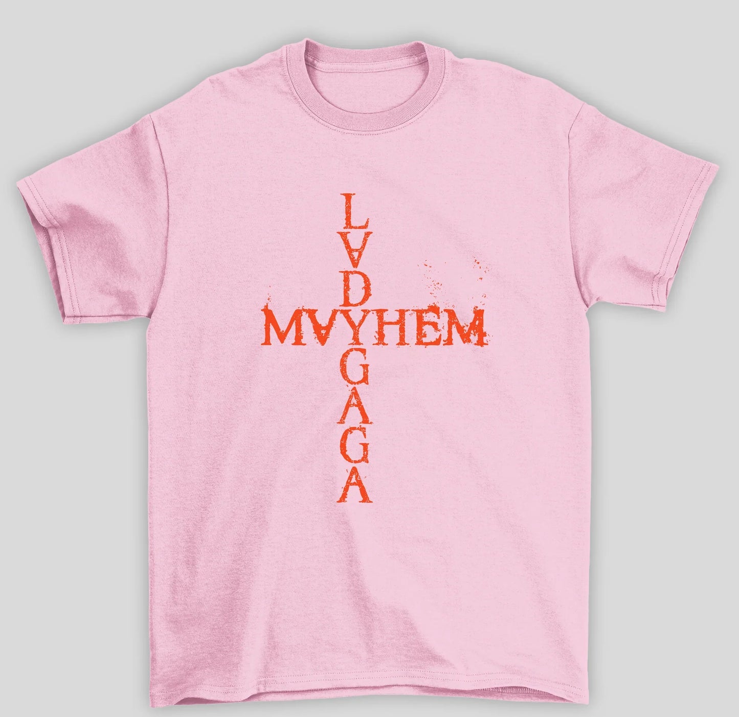 Camiseta Básica Lady Gaga Mayhem- rosa bebe