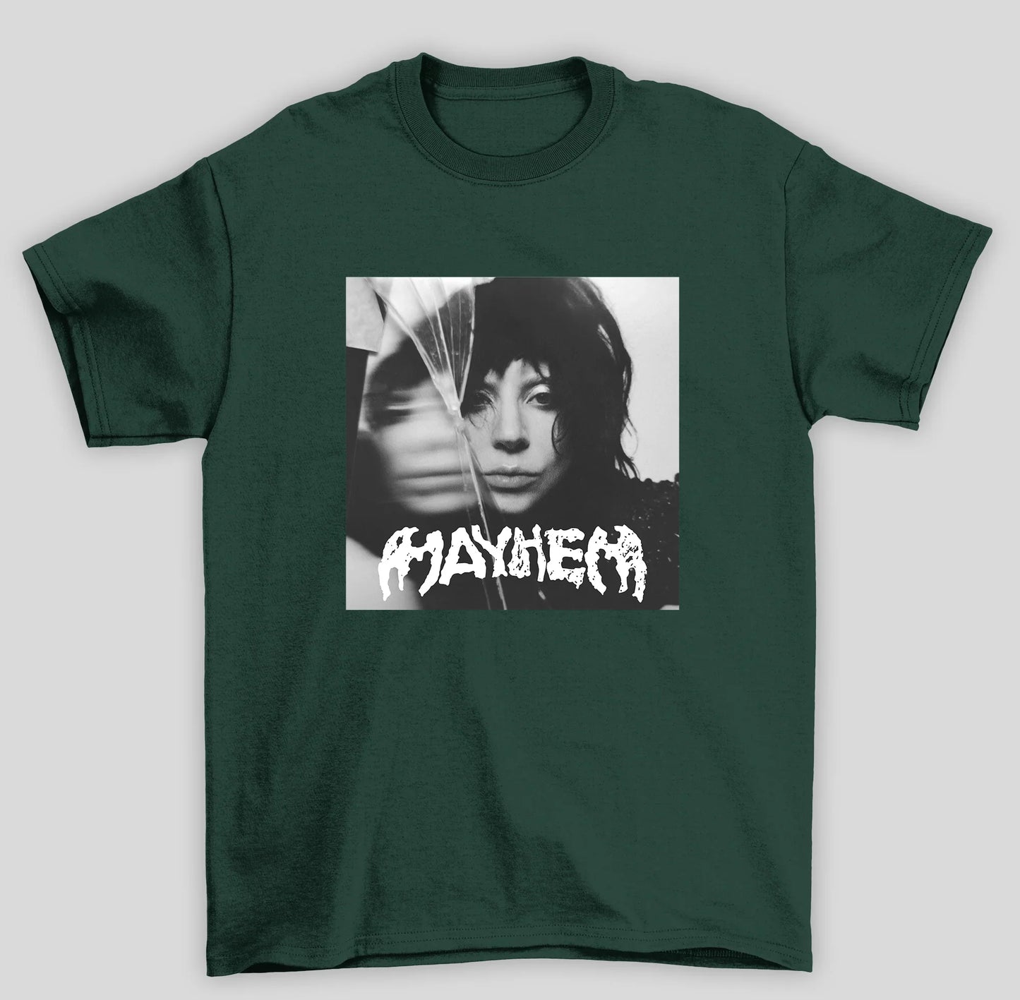 Camiseta Básica Lady Gaga Mayhem Album Cover- verde