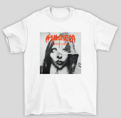 Camiseta Básica Lady Gaga Mayhem Alternative Cover- branco