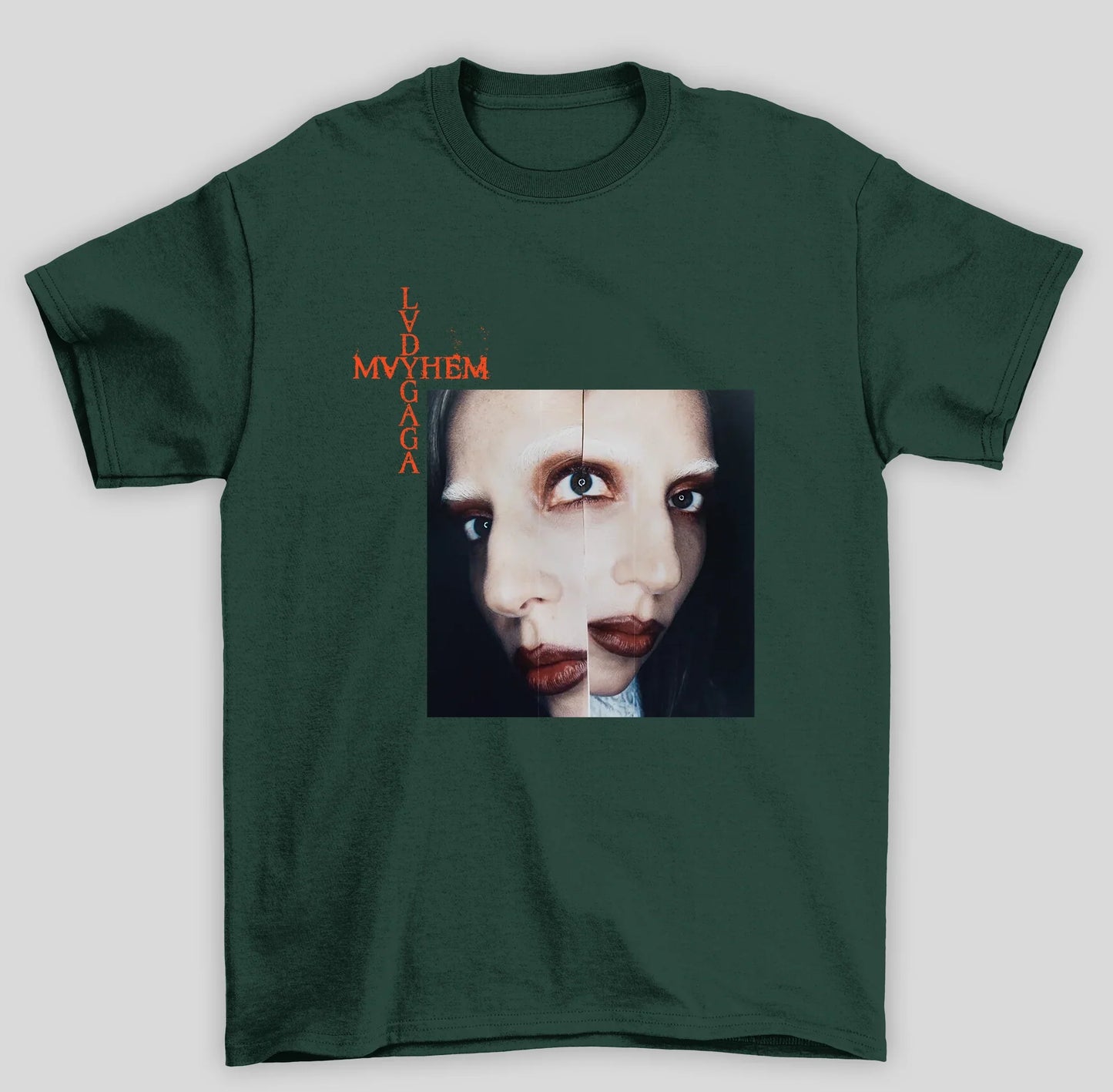Camiseta Básica Lady Gaga Mayhem Cross- verde