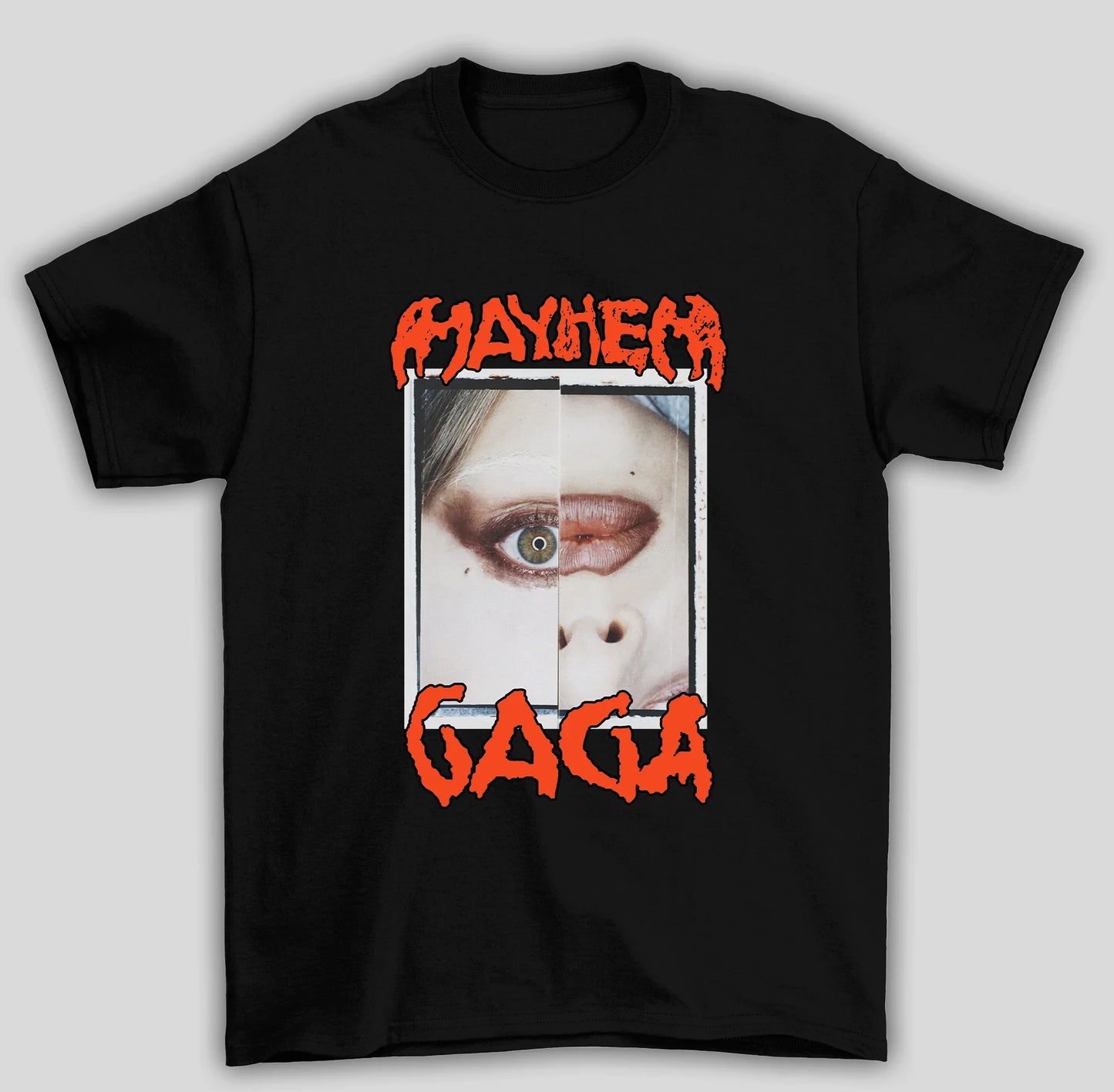 Camiseta Básica Lady Gaga Mayhem Eye- preto