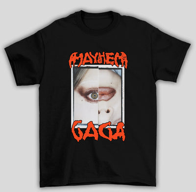 Camiseta Básica Lady Gaga Mayhem Eye- preto