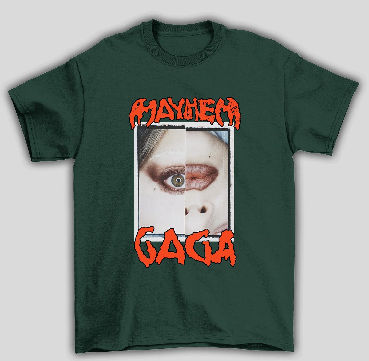 Camiseta Básica Lady Gaga Mayhem Eye- verde