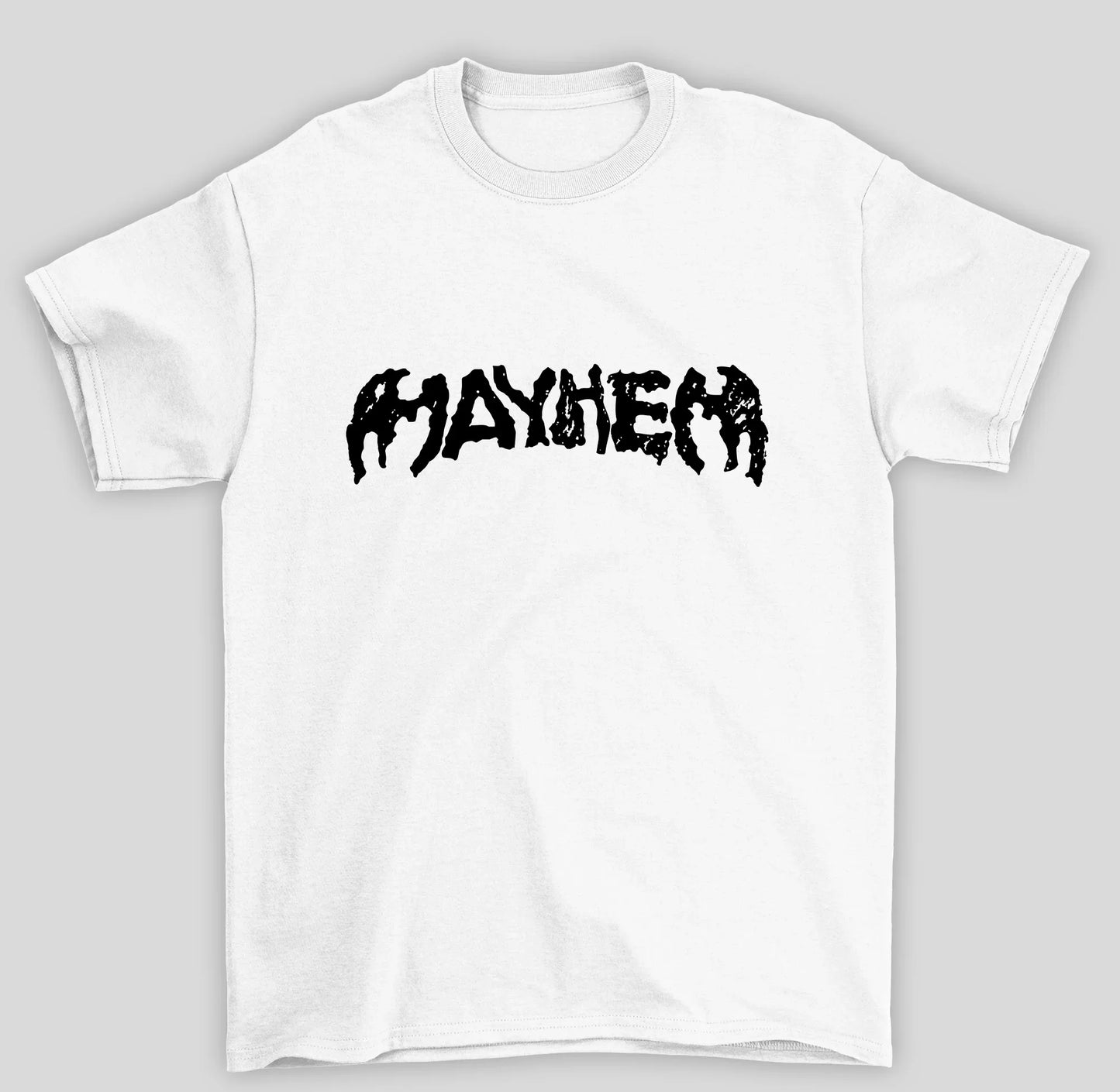 Camiseta Básica Lady Gaga Mayhem Logo- branco