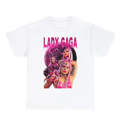 Camiseta Básica Lady Gaga The Fame -Branco