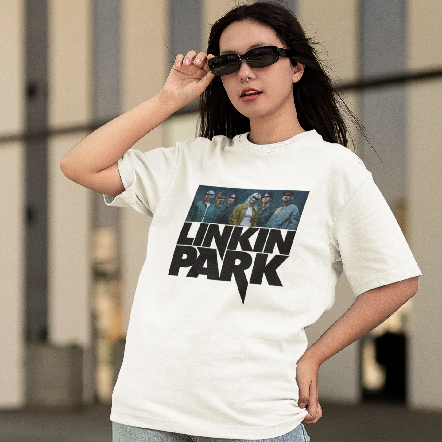 Camiseta Básica Linkin Park 2024 - branco