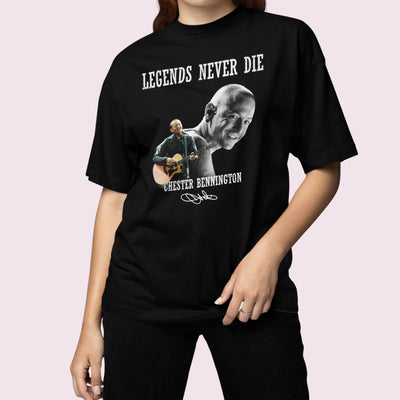 Camiseta Básica Linkin Park Legends Never Die - preto