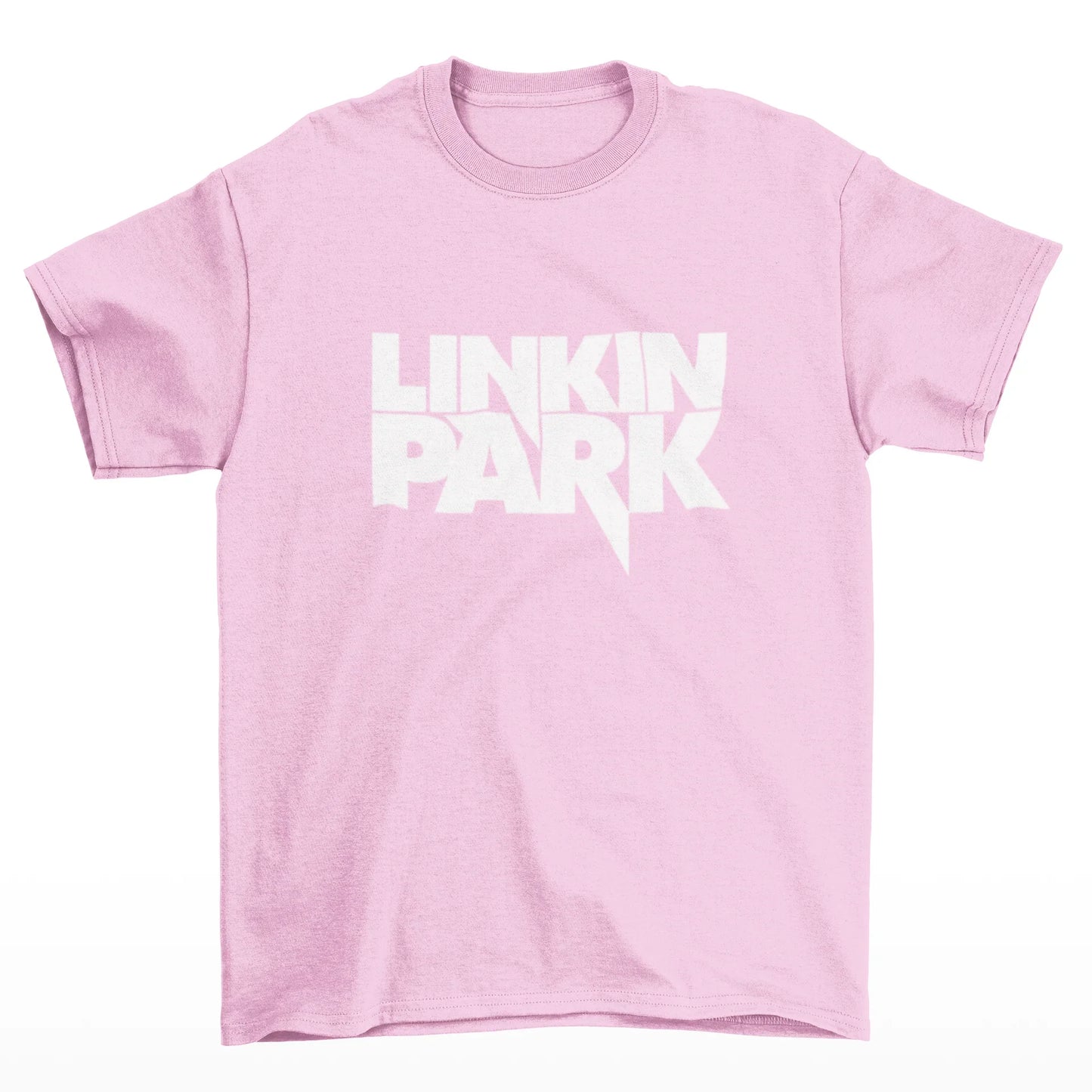 Camiseta Básica Linkin Park Logo - rosa bebê