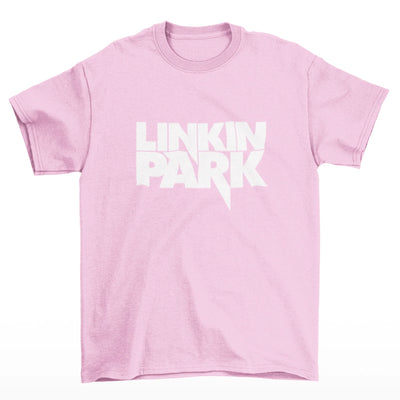 Camiseta Básica Linkin Park Logo - rosa bebê