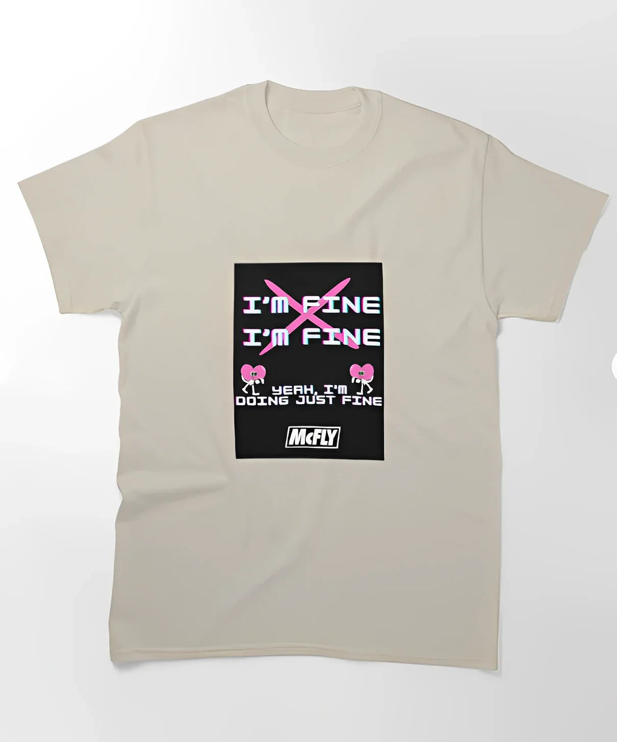 Camiseta Básica McFLY I'm Fine - pérola