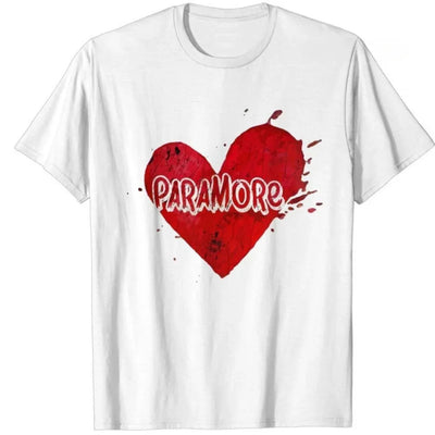 Camiseta Básica Paramore Heart - branco