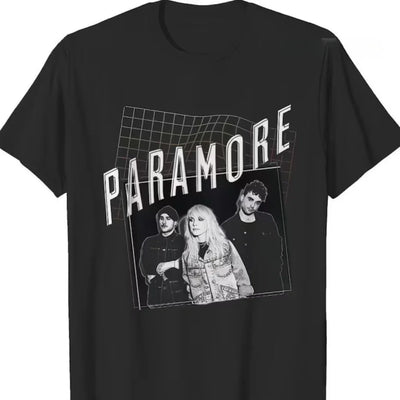Camiseta Básica Paramore Retro Graphic - preto
