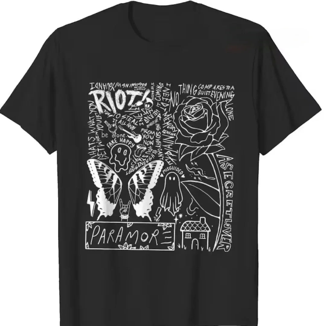 Camiseta Básica Paramore Tour 2023 - preto