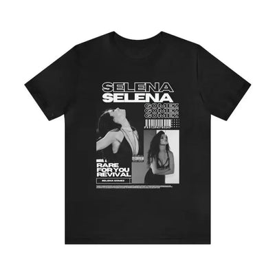 Camiseta Básica Selena Gomez Revival P&B - preto