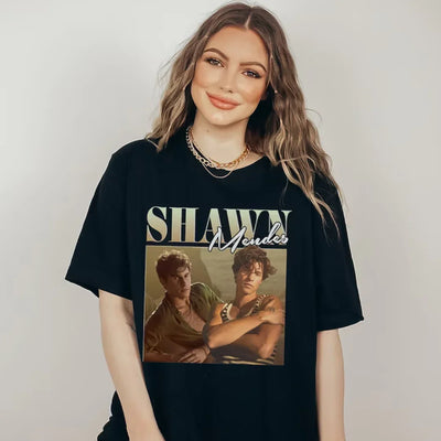 Camiseta Básica Shawn Mendes Collab - preto