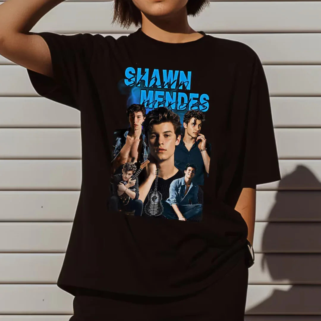 Camiseta Básica Shawn Mendes Graphic Collab - preto