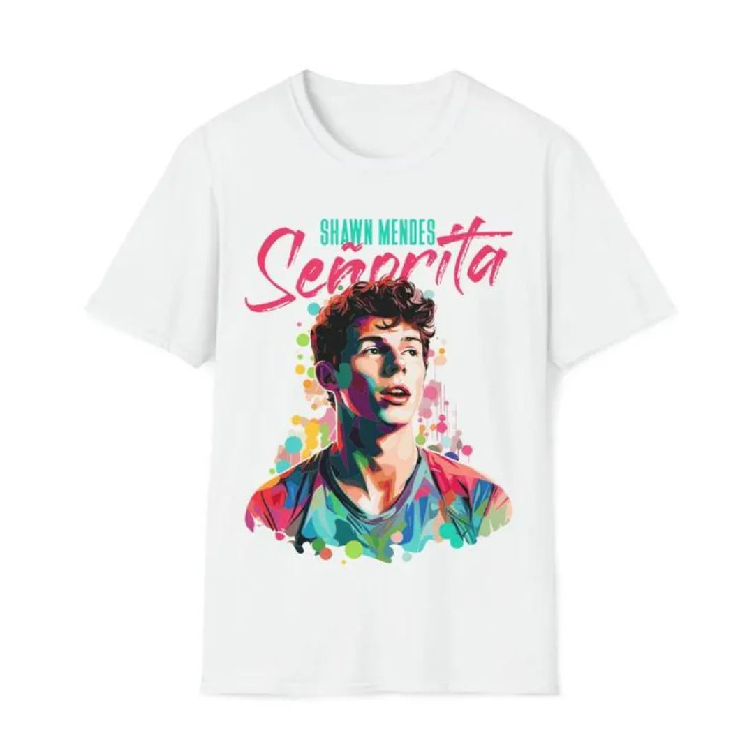 Camiseta Básica Shawn Mendes Señorita - branco