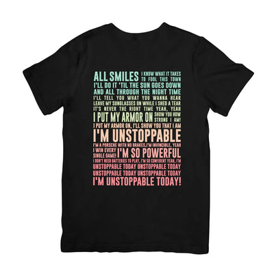 Camiseta Básica Sia I'm Unstoppable Today-PRETO